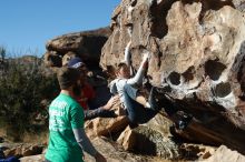 Bouldering in Hueco Tanks on 02/22/2019 with Blue Lizard Climbing and Yoga

Filename: SRM_20190222_1018490.jpg
Aperture: f/4.0
Shutter Speed: 1/800
Body: Canon EOS-1D Mark II
Lens: Canon EF 50mm f/1.8 II