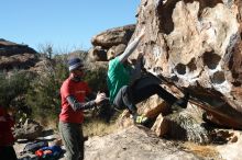 Bouldering in Hueco Tanks on 02/22/2019 with Blue Lizard Climbing and Yoga

Filename: SRM_20190222_1020590.jpg
Aperture: f/4.0
Shutter Speed: 1/500
Body: Canon EOS-1D Mark II
Lens: Canon EF 50mm f/1.8 II