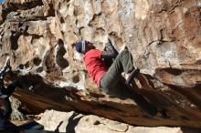 Bouldering in Hueco Tanks on 02/22/2019 with Blue Lizard Climbing and Yoga

Filename: SRM_20190222_1024530.jpg
Aperture: f/4.0
Shutter Speed: 1/640
Body: Canon EOS-1D Mark II
Lens: Canon EF 50mm f/1.8 II