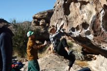 Bouldering in Hueco Tanks on 02/22/2019 with Blue Lizard Climbing and Yoga

Filename: SRM_20190222_1025090.jpg
Aperture: f/4.0
Shutter Speed: 1/640
Body: Canon EOS-1D Mark II
Lens: Canon EF 50mm f/1.8 II