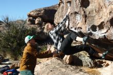 Bouldering in Hueco Tanks on 02/22/2019 with Blue Lizard Climbing and Yoga

Filename: SRM_20190222_1025320.jpg
Aperture: f/4.0
Shutter Speed: 1/500
Body: Canon EOS-1D Mark II
Lens: Canon EF 50mm f/1.8 II