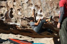 Bouldering in Hueco Tanks on 02/22/2019 with Blue Lizard Climbing and Yoga

Filename: SRM_20190222_1026580.jpg
Aperture: f/4.0
Shutter Speed: 1/800
Body: Canon EOS-1D Mark II
Lens: Canon EF 50mm f/1.8 II