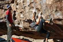 Bouldering in Hueco Tanks on 02/22/2019 with Blue Lizard Climbing and Yoga

Filename: SRM_20190222_1027100.jpg
Aperture: f/4.0
Shutter Speed: 1/800
Body: Canon EOS-1D Mark II
Lens: Canon EF 50mm f/1.8 II