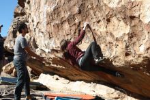 Bouldering in Hueco Tanks on 02/22/2019 with Blue Lizard Climbing and Yoga

Filename: SRM_20190222_1039260.jpg
Aperture: f/4.0
Shutter Speed: 1/500
Body: Canon EOS-1D Mark II
Lens: Canon EF 50mm f/1.8 II