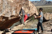 Bouldering in Hueco Tanks on 02/22/2019 with Blue Lizard Climbing and Yoga

Filename: SRM_20190222_1043090.jpg
Aperture: f/4.0
Shutter Speed: 1/640
Body: Canon EOS-1D Mark II
Lens: Canon EF 50mm f/1.8 II