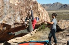 Bouldering in Hueco Tanks on 02/22/2019 with Blue Lizard Climbing and Yoga

Filename: SRM_20190222_1043110.jpg
Aperture: f/4.0
Shutter Speed: 1/640
Body: Canon EOS-1D Mark II
Lens: Canon EF 50mm f/1.8 II