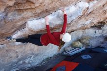 Bouldering in Hueco Tanks on 02/22/2019 with Blue Lizard Climbing and Yoga

Filename: SRM_20190222_1112210.jpg
Aperture: f/5.6
Shutter Speed: 1/250
Body: Canon EOS-1D Mark II
Lens: Canon EF 16-35mm f/2.8 L