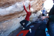 Bouldering in Hueco Tanks on 02/22/2019 with Blue Lizard Climbing and Yoga

Filename: SRM_20190222_1112360.jpg
Aperture: f/5.6
Shutter Speed: 1/250
Body: Canon EOS-1D Mark II
Lens: Canon EF 16-35mm f/2.8 L