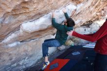 Bouldering in Hueco Tanks on 02/22/2019 with Blue Lizard Climbing and Yoga

Filename: SRM_20190222_1119090.jpg
Aperture: f/5.0
Shutter Speed: 1/250
Body: Canon EOS-1D Mark II
Lens: Canon EF 16-35mm f/2.8 L