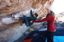 Bouldering in Hueco Tanks on 02/22/2019 with Blue Lizard Climbing and Yoga

Filename: SRM_20190222_1119160.jpg
Aperture: f/5.6
Shutter Speed: 1/250
Body: Canon EOS-1D Mark II
Lens: Canon EF 16-35mm f/2.8 L