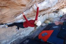 Bouldering in Hueco Tanks on 02/22/2019 with Blue Lizard Climbing and Yoga

Filename: SRM_20190222_1120280.jpg
Aperture: f/5.0
Shutter Speed: 1/250
Body: Canon EOS-1D Mark II
Lens: Canon EF 16-35mm f/2.8 L