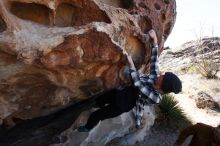 Bouldering in Hueco Tanks on 02/22/2019 with Blue Lizard Climbing and Yoga

Filename: SRM_20190222_1126160.jpg
Aperture: f/10.0
Shutter Speed: 1/250
Body: Canon EOS-1D Mark II
Lens: Canon EF 16-35mm f/2.8 L