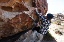 Bouldering in Hueco Tanks on 02/22/2019 with Blue Lizard Climbing and Yoga

Filename: SRM_20190222_1126220.jpg
Aperture: f/10.0
Shutter Speed: 1/250
Body: Canon EOS-1D Mark II
Lens: Canon EF 16-35mm f/2.8 L