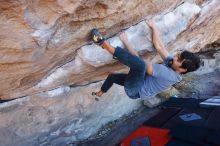 Bouldering in Hueco Tanks on 02/22/2019 with Blue Lizard Climbing and Yoga

Filename: SRM_20190222_1129020.jpg
Aperture: f/5.6
Shutter Speed: 1/250
Body: Canon EOS-1D Mark II
Lens: Canon EF 16-35mm f/2.8 L