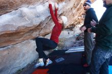 Bouldering in Hueco Tanks on 02/22/2019 with Blue Lizard Climbing and Yoga

Filename: SRM_20190222_1131090.jpg
Aperture: f/5.6
Shutter Speed: 1/250
Body: Canon EOS-1D Mark II
Lens: Canon EF 16-35mm f/2.8 L