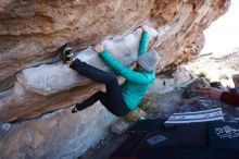 Bouldering in Hueco Tanks on 02/22/2019 with Blue Lizard Climbing and Yoga

Filename: SRM_20190222_1138370.jpg
Aperture: f/6.3
Shutter Speed: 1/250
Body: Canon EOS-1D Mark II
Lens: Canon EF 16-35mm f/2.8 L