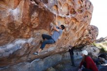 Bouldering in Hueco Tanks on 02/22/2019 with Blue Lizard Climbing and Yoga

Filename: SRM_20190222_1140460.jpg
Aperture: f/9.0
Shutter Speed: 1/250
Body: Canon EOS-1D Mark II
Lens: Canon EF 16-35mm f/2.8 L