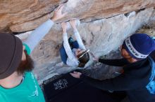 Bouldering in Hueco Tanks on 02/22/2019 with Blue Lizard Climbing and Yoga

Filename: SRM_20190222_1143310.jpg
Aperture: f/5.0
Shutter Speed: 1/250
Body: Canon EOS-1D Mark II
Lens: Canon EF 16-35mm f/2.8 L