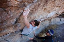 Bouldering in Hueco Tanks on 02/22/2019 with Blue Lizard Climbing and Yoga

Filename: SRM_20190222_1145280.jpg
Aperture: f/6.3
Shutter Speed: 1/250
Body: Canon EOS-1D Mark II
Lens: Canon EF 16-35mm f/2.8 L