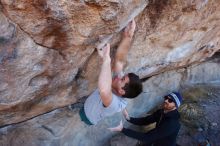 Bouldering in Hueco Tanks on 02/22/2019 with Blue Lizard Climbing and Yoga

Filename: SRM_20190222_1145340.jpg
Aperture: f/6.3
Shutter Speed: 1/250
Body: Canon EOS-1D Mark II
Lens: Canon EF 16-35mm f/2.8 L