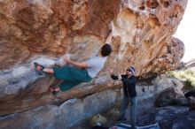 Bouldering in Hueco Tanks on 02/22/2019 with Blue Lizard Climbing and Yoga

Filename: SRM_20190222_1145480.jpg
Aperture: f/8.0
Shutter Speed: 1/250
Body: Canon EOS-1D Mark II
Lens: Canon EF 16-35mm f/2.8 L