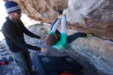 Bouldering in Hueco Tanks on 02/22/2019 with Blue Lizard Climbing and Yoga

Filename: SRM_20190222_1146480.jpg
Aperture: f/5.6
Shutter Speed: 1/250
Body: Canon EOS-1D Mark II
Lens: Canon EF 16-35mm f/2.8 L