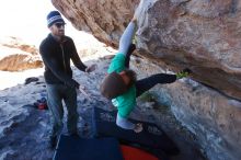 Bouldering in Hueco Tanks on 02/22/2019 with Blue Lizard Climbing and Yoga

Filename: SRM_20190222_1146520.jpg
Aperture: f/7.1
Shutter Speed: 1/250
Body: Canon EOS-1D Mark II
Lens: Canon EF 16-35mm f/2.8 L