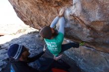 Bouldering in Hueco Tanks on 02/22/2019 with Blue Lizard Climbing and Yoga

Filename: SRM_20190222_1147030.jpg
Aperture: f/8.0
Shutter Speed: 1/250
Body: Canon EOS-1D Mark II
Lens: Canon EF 16-35mm f/2.8 L