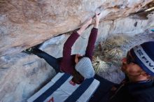 Bouldering in Hueco Tanks on 02/22/2019 with Blue Lizard Climbing and Yoga

Filename: SRM_20190222_1149430.jpg
Aperture: f/5.0
Shutter Speed: 1/250
Body: Canon EOS-1D Mark II
Lens: Canon EF 16-35mm f/2.8 L