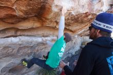 Bouldering in Hueco Tanks on 02/22/2019 with Blue Lizard Climbing and Yoga

Filename: SRM_20190222_1153450.jpg
Aperture: f/5.6
Shutter Speed: 1/250
Body: Canon EOS-1D Mark II
Lens: Canon EF 16-35mm f/2.8 L