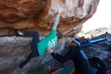Bouldering in Hueco Tanks on 02/22/2019 with Blue Lizard Climbing and Yoga

Filename: SRM_20190222_1154010.jpg
Aperture: f/8.0
Shutter Speed: 1/250
Body: Canon EOS-1D Mark II
Lens: Canon EF 16-35mm f/2.8 L