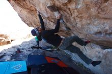 Bouldering in Hueco Tanks on 02/22/2019 with Blue Lizard Climbing and Yoga

Filename: SRM_20190222_1155570.jpg
Aperture: f/7.1
Shutter Speed: 1/250
Body: Canon EOS-1D Mark II
Lens: Canon EF 16-35mm f/2.8 L