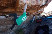 Bouldering in Hueco Tanks on 02/22/2019 with Blue Lizard Climbing and Yoga

Filename: SRM_20190222_1204110.jpg
Aperture: f/7.1
Shutter Speed: 1/250
Body: Canon EOS-1D Mark II
Lens: Canon EF 16-35mm f/2.8 L