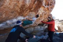 Bouldering in Hueco Tanks on 02/22/2019 with Blue Lizard Climbing and Yoga

Filename: SRM_20190222_1204440.jpg
Aperture: f/9.0
Shutter Speed: 1/250
Body: Canon EOS-1D Mark II
Lens: Canon EF 16-35mm f/2.8 L