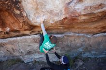 Bouldering in Hueco Tanks on 02/22/2019 with Blue Lizard Climbing and Yoga

Filename: SRM_20190222_1220150.jpg
Aperture: f/7.1
Shutter Speed: 1/250
Body: Canon EOS-1D Mark II
Lens: Canon EF 16-35mm f/2.8 L