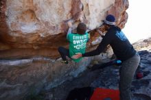 Bouldering in Hueco Tanks on 02/22/2019 with Blue Lizard Climbing and Yoga

Filename: SRM_20190222_1220430.jpg
Aperture: f/9.0
Shutter Speed: 1/250
Body: Canon EOS-1D Mark II
Lens: Canon EF 16-35mm f/2.8 L