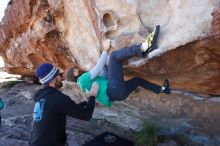 Bouldering in Hueco Tanks on 02/22/2019 with Blue Lizard Climbing and Yoga

Filename: SRM_20190222_1220460.jpg
Aperture: f/7.1
Shutter Speed: 1/250
Body: Canon EOS-1D Mark II
Lens: Canon EF 16-35mm f/2.8 L