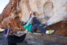Bouldering in Hueco Tanks on 02/22/2019 with Blue Lizard Climbing and Yoga

Filename: SRM_20190222_1220520.jpg
Aperture: f/8.0
Shutter Speed: 1/250
Body: Canon EOS-1D Mark II
Lens: Canon EF 16-35mm f/2.8 L