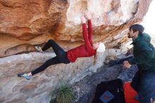 Bouldering in Hueco Tanks on 02/22/2019 with Blue Lizard Climbing and Yoga

Filename: SRM_20190222_1223020.jpg
Aperture: f/6.3
Shutter Speed: 1/250
Body: Canon EOS-1D Mark II
Lens: Canon EF 16-35mm f/2.8 L