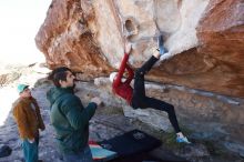Bouldering in Hueco Tanks on 02/22/2019 with Blue Lizard Climbing and Yoga

Filename: SRM_20190222_1223270.jpg
Aperture: f/8.0
Shutter Speed: 1/250
Body: Canon EOS-1D Mark II
Lens: Canon EF 16-35mm f/2.8 L