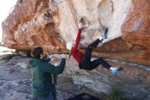 Bouldering in Hueco Tanks on 02/22/2019 with Blue Lizard Climbing and Yoga

Filename: SRM_20190222_1223520.jpg
Aperture: f/8.0
Shutter Speed: 1/250
Body: Canon EOS-1D Mark II
Lens: Canon EF 16-35mm f/2.8 L