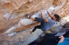 Bouldering in Hueco Tanks on 02/22/2019 with Blue Lizard Climbing and Yoga

Filename: SRM_20190222_1228530.jpg
Aperture: f/6.3
Shutter Speed: 1/250
Body: Canon EOS-1D Mark II
Lens: Canon EF 16-35mm f/2.8 L