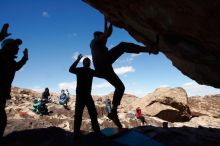 Bouldering in Hueco Tanks on 02/22/2019 with Blue Lizard Climbing and Yoga

Filename: SRM_20190222_1229290.jpg
Aperture: f/16.0
Shutter Speed: 1/250
Body: Canon EOS-1D Mark II
Lens: Canon EF 16-35mm f/2.8 L