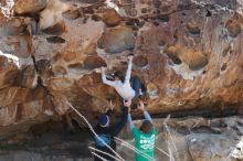 Bouldering in Hueco Tanks on 02/22/2019 with Blue Lizard Climbing and Yoga

Filename: SRM_20190222_1239110.jpg
Aperture: f/3.2
Shutter Speed: 1/250
Body: Canon EOS-1D Mark II
Lens: Canon EF 50mm f/1.8 II