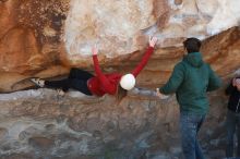Bouldering in Hueco Tanks on 02/22/2019 with Blue Lizard Climbing and Yoga

Filename: SRM_20190222_1249030.jpg
Aperture: f/5.6
Shutter Speed: 1/250
Body: Canon EOS-1D Mark II
Lens: Canon EF 50mm f/1.8 II