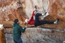 Bouldering in Hueco Tanks on 02/22/2019 with Blue Lizard Climbing and Yoga

Filename: SRM_20190222_1249200.jpg
Aperture: f/5.0
Shutter Speed: 1/250
Body: Canon EOS-1D Mark II
Lens: Canon EF 50mm f/1.8 II