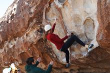 Bouldering in Hueco Tanks on 02/22/2019 with Blue Lizard Climbing and Yoga

Filename: SRM_20190222_1249540.jpg
Aperture: f/5.6
Shutter Speed: 1/250
Body: Canon EOS-1D Mark II
Lens: Canon EF 50mm f/1.8 II