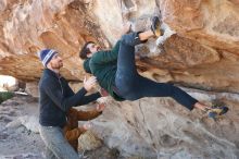 Bouldering in Hueco Tanks on 02/22/2019 with Blue Lizard Climbing and Yoga

Filename: SRM_20190222_1259060.jpg
Aperture: f/4.5
Shutter Speed: 1/250
Body: Canon EOS-1D Mark II
Lens: Canon EF 50mm f/1.8 II