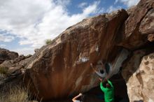 Bouldering in Hueco Tanks on 02/22/2019 with Blue Lizard Climbing and Yoga

Filename: SRM_20190222_1355240.jpg
Aperture: f/7.1
Shutter Speed: 1/250
Body: Canon EOS-1D Mark II
Lens: Canon EF 16-35mm f/2.8 L