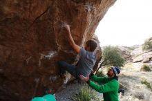 Bouldering in Hueco Tanks on 02/22/2019 with Blue Lizard Climbing and Yoga

Filename: SRM_20190222_1500150.jpg
Aperture: f/10.0
Shutter Speed: 1/250
Body: Canon EOS-1D Mark II
Lens: Canon EF 16-35mm f/2.8 L